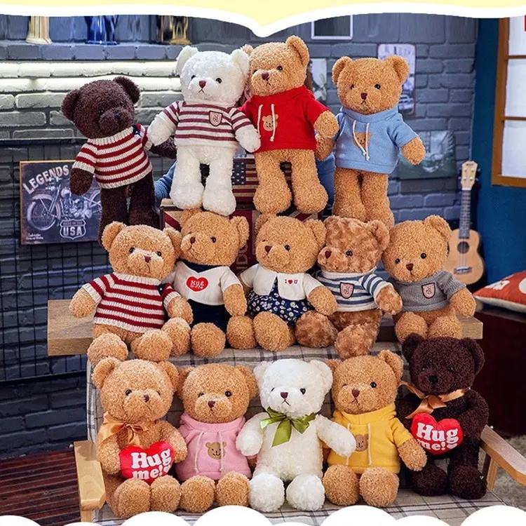 Hot selling custom Teddy bear soft plush stuffed animal toy with sweater