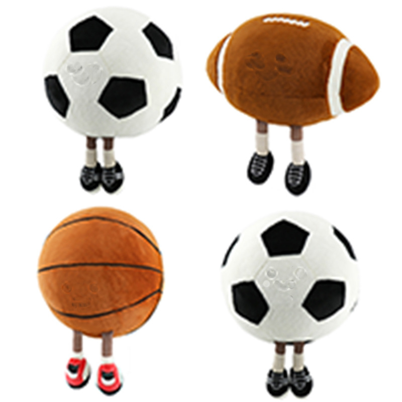 Creative Design Custom Plush Stuffed Simulated Football/Basketball/Rugby Toy Doll