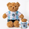 Football Mascot World Game Plush Stuffed Cartoon Soft Teddy Bear Toy Doll with custom T-shirt