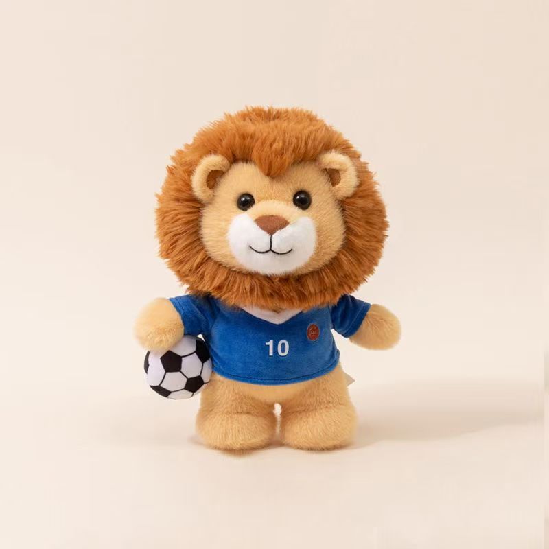 Football League Game Plush Lion Goose Mascot OEM Soft Animal Keychain Gift Toys