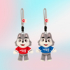 Vlčí plyšová zvíře maskota fotbalové ligy Game Gift Keychain OEM hračky s tričkem