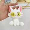 2023 New Cartoon Series Custom Plush Stuffed White/Black Cat Toy Keychain