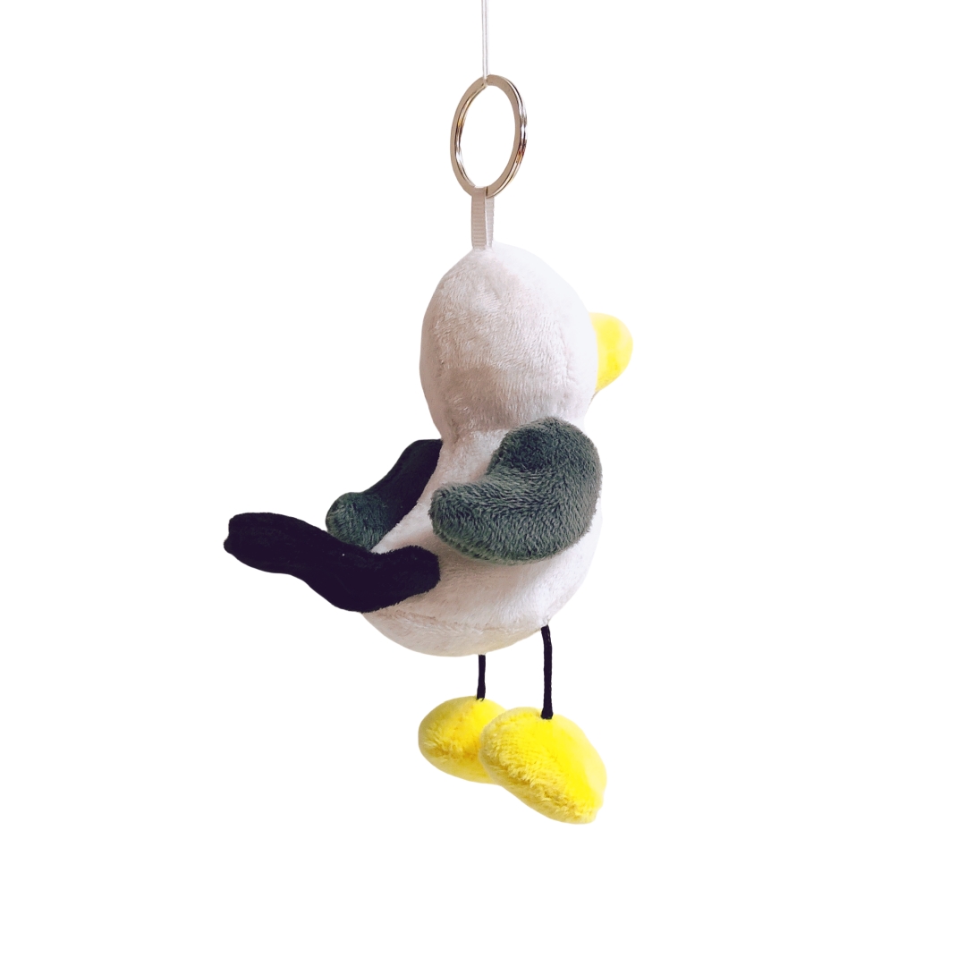 Seagull animal plush soft pendent toy keychain