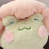 Frog Plush Toys 8inches Cute Frog with Pink Mushroom Hat Stuffed Doll Mascot