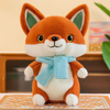 Fox Animal Fluffy Soft Stuffed Doll with Scarf Custom Pillow Gift Plush Toys