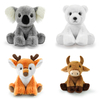 Cartoon Animal Series Plush Toy Wholesale Custom Soft Koala Polar Bear Sika Deer Bull Doll