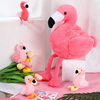 Children Gift Plush Stuffed Cartoon Pink Flamingo Toy Set Storage Doll
