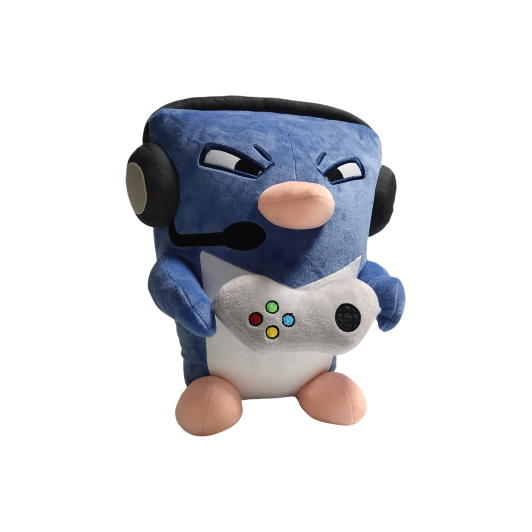 Jumbo Blue Navy Plush Penguin Custom Video Game Soft Stuffed Toy