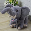 Educational Toy Set Plush Stuffed Animal Mother and Baby Elephant Doll