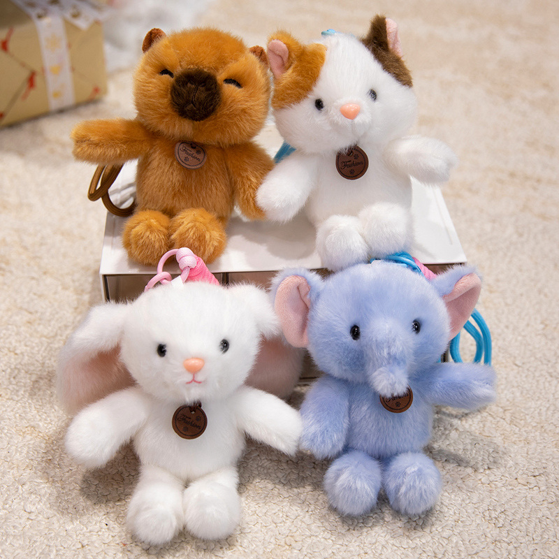 High Quality Wholesale Plush Stuffed Cute Custom Animal Toy Keychain