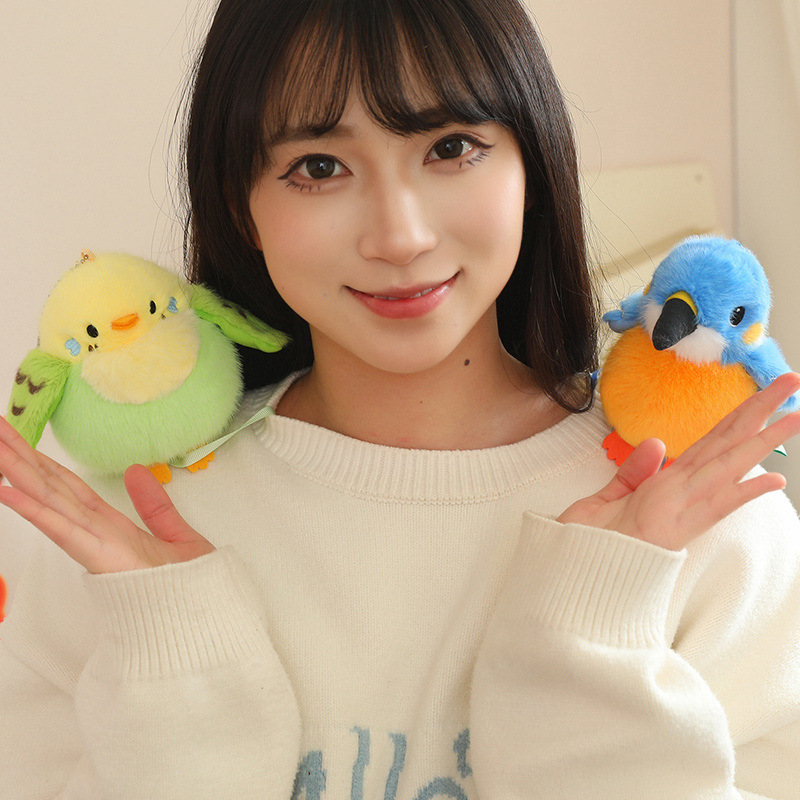 Custom Magnetic Shoulder Plush Toy Stuffed Cute Bird Doll