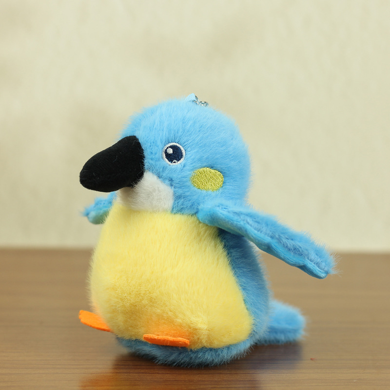 Custom Cute Plush Stuffed Animal Bird Parrot Toy Keychain Widget
