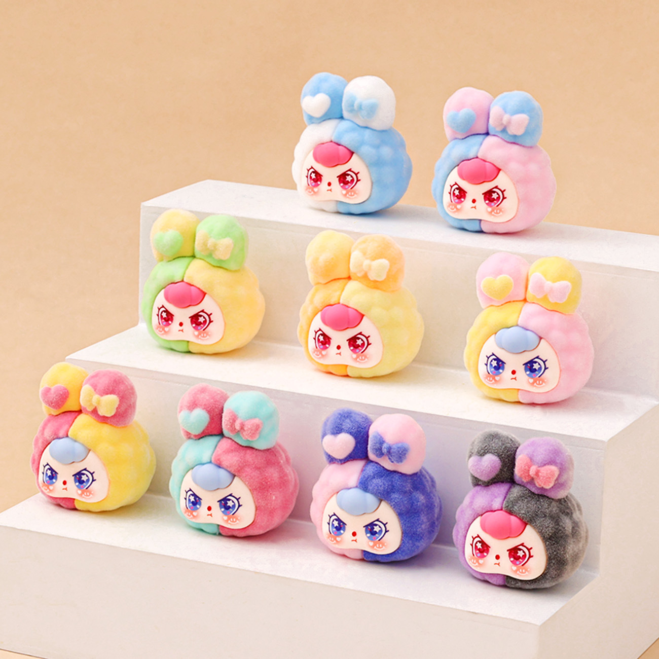 Custom Wholesale Plush Stuffed Cartoon Rabbit Blind Box Toy Gift