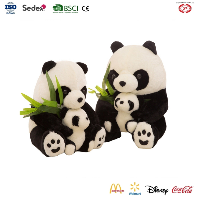 YD-BD0067 Panda Rare Animal Plush Protected Custom Local Mascot Soft China Soft Toy with Joey