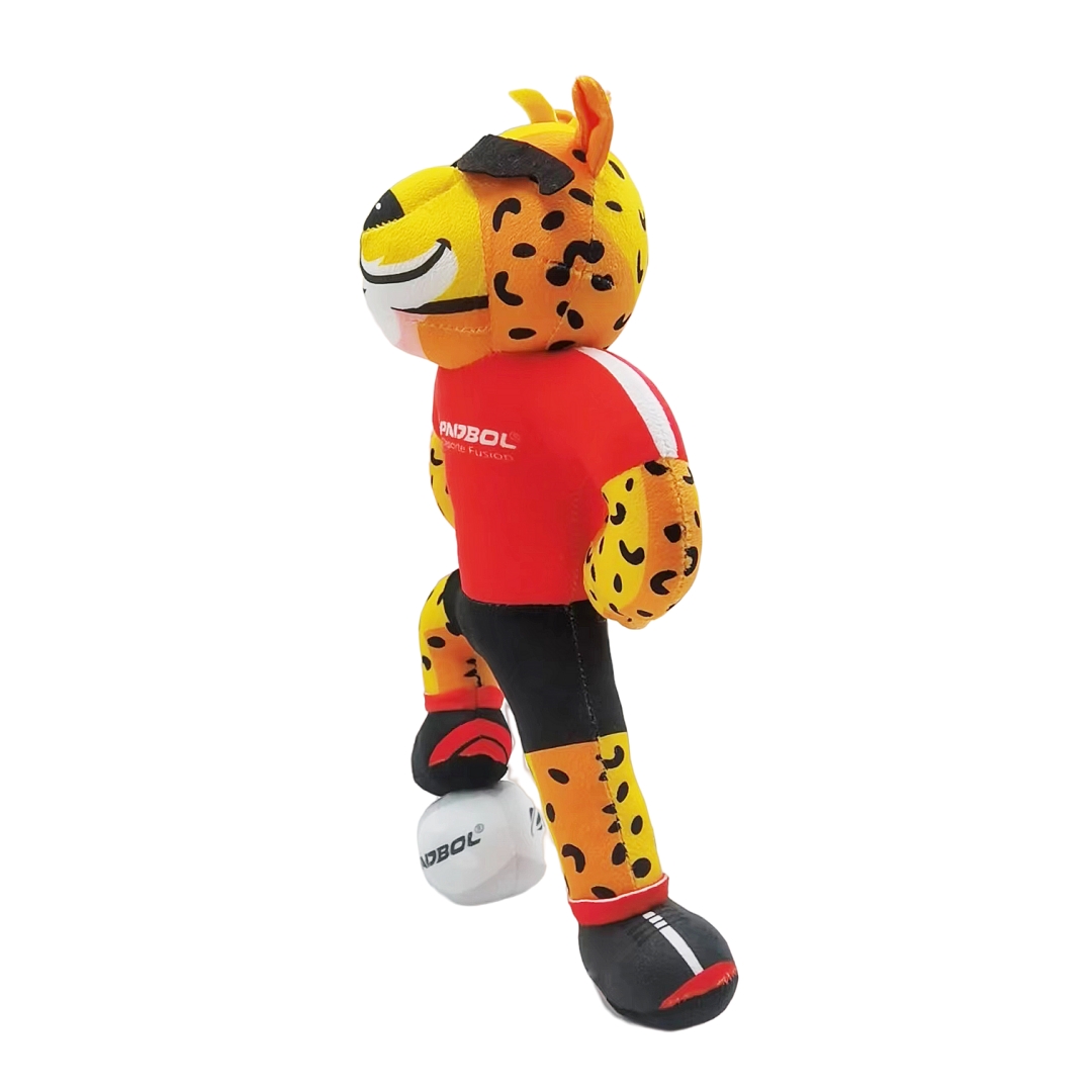 Leopard Football Game World Up Figure Plush Soft Custom Award Toy