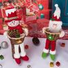 Table Decoration Plush Stuffed Santa Claus Toy Doll Christmas Candy Basket