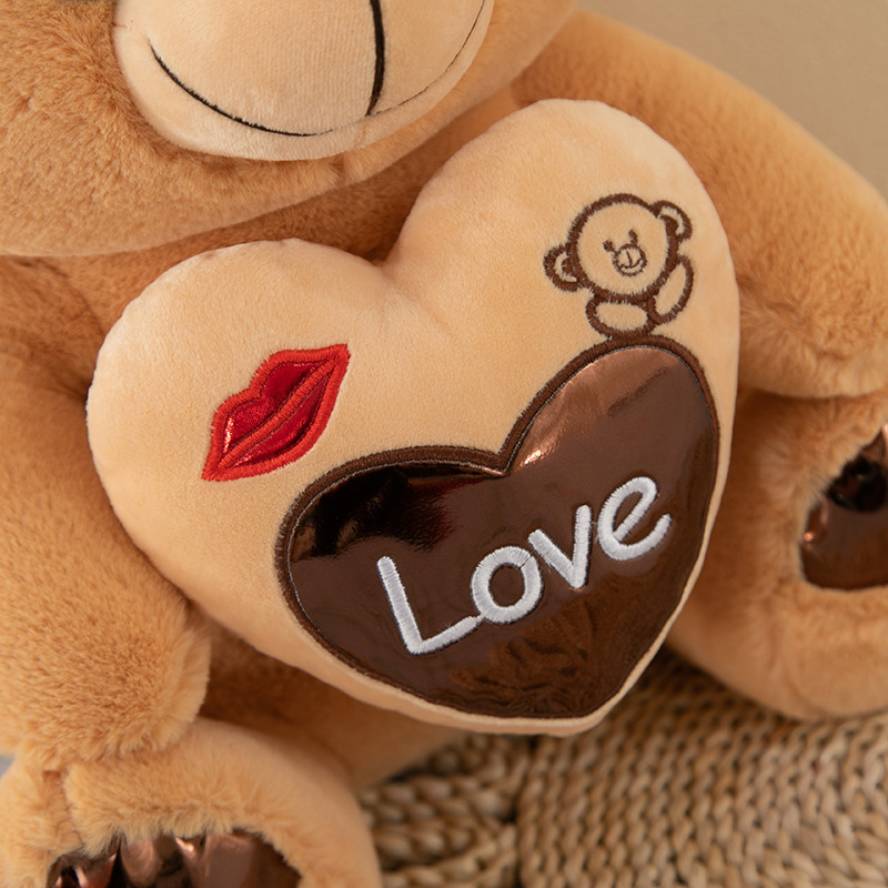 High Quality Custom Plush Stuffed Love Teddy Bear Toy Doll Valentine's Gift