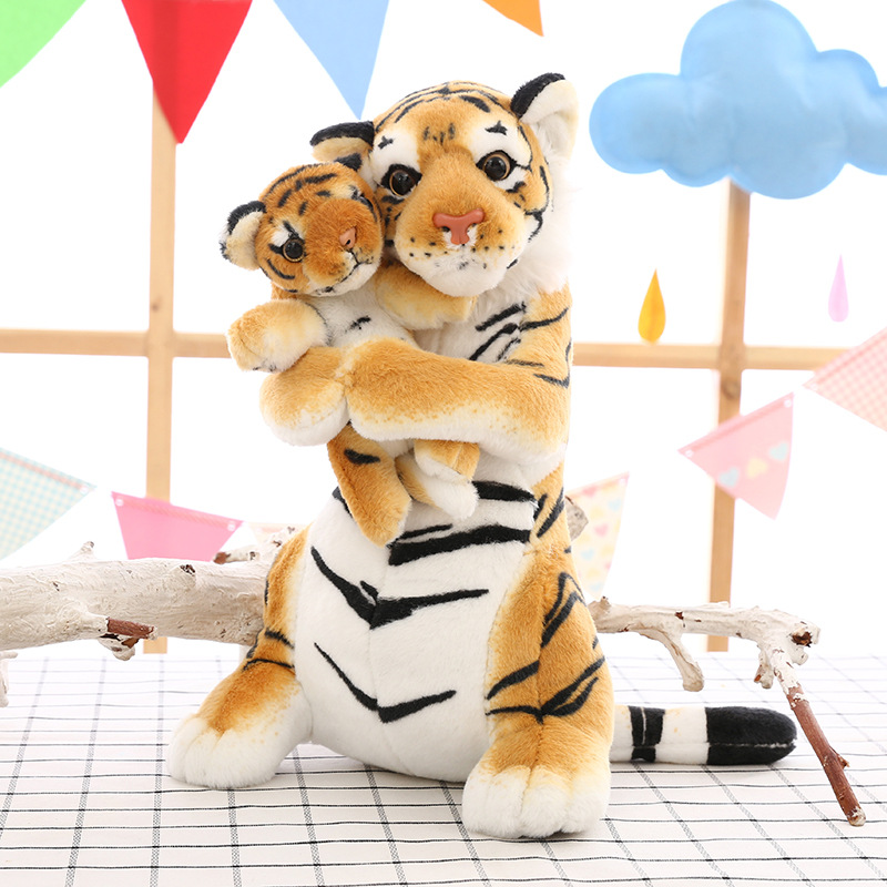 High Quality Plush Stuffed Simulated Tiger Toy Set Birthday Gift