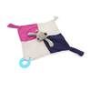Baby Comforter Soft Soother Blanket with Teether Satin Label Infant Blanket