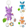 Custom Plush Stuffed Cartoon Fox Cute Baby Hanging Toy Keychain