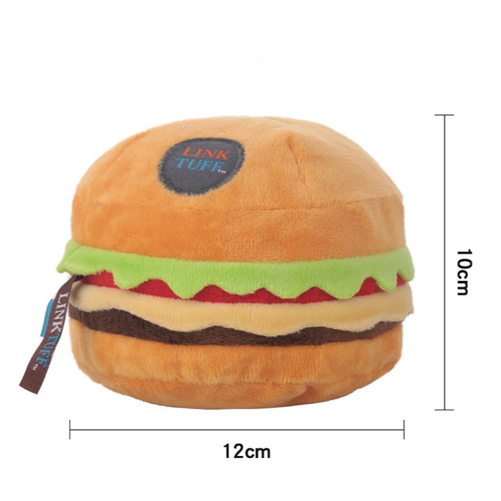 Hot Sale Plush Stuffed Pet Food Family Bucket Fried Chicken Dog Chew Squeaky Toy