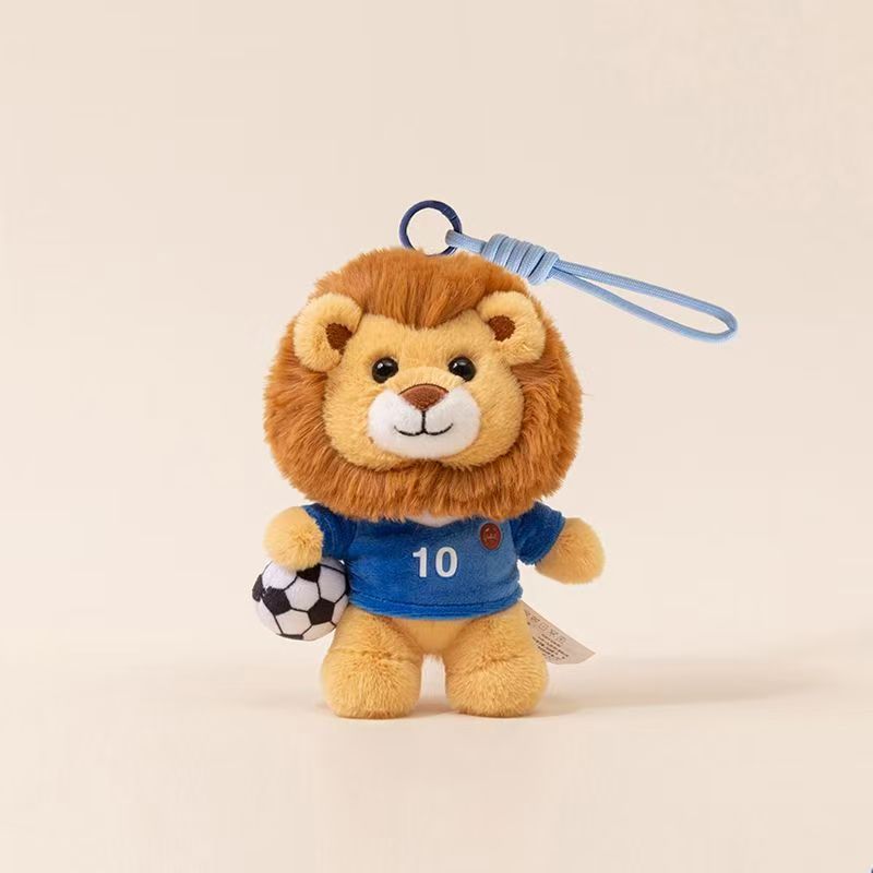 Football League Game Plush Lion Goose Mascot OEM Soft Animal Keychain Gift Toys