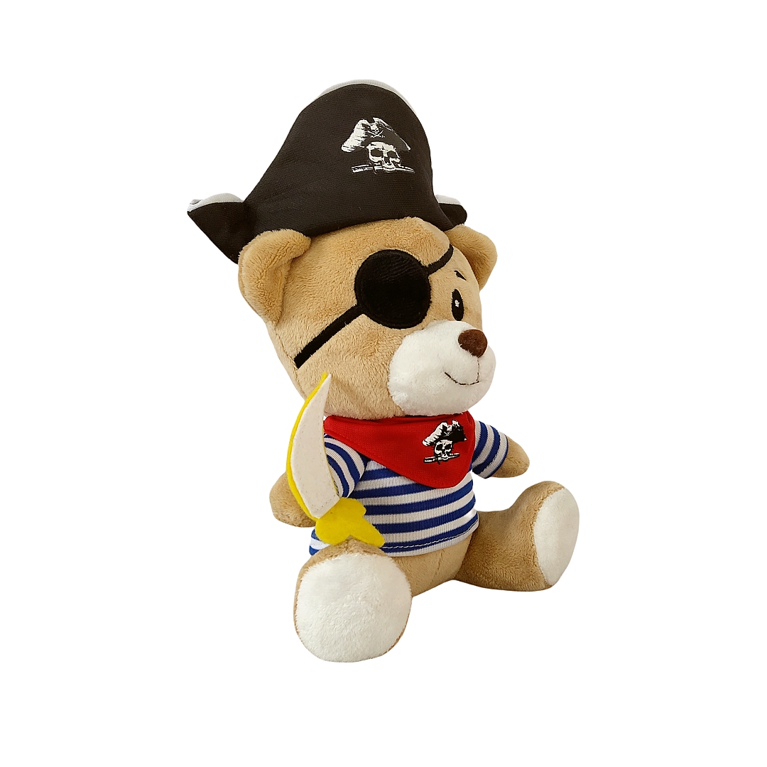 Pirate Teddy Bear Plush Custom Mascot Quality Embroidered Soft Toy