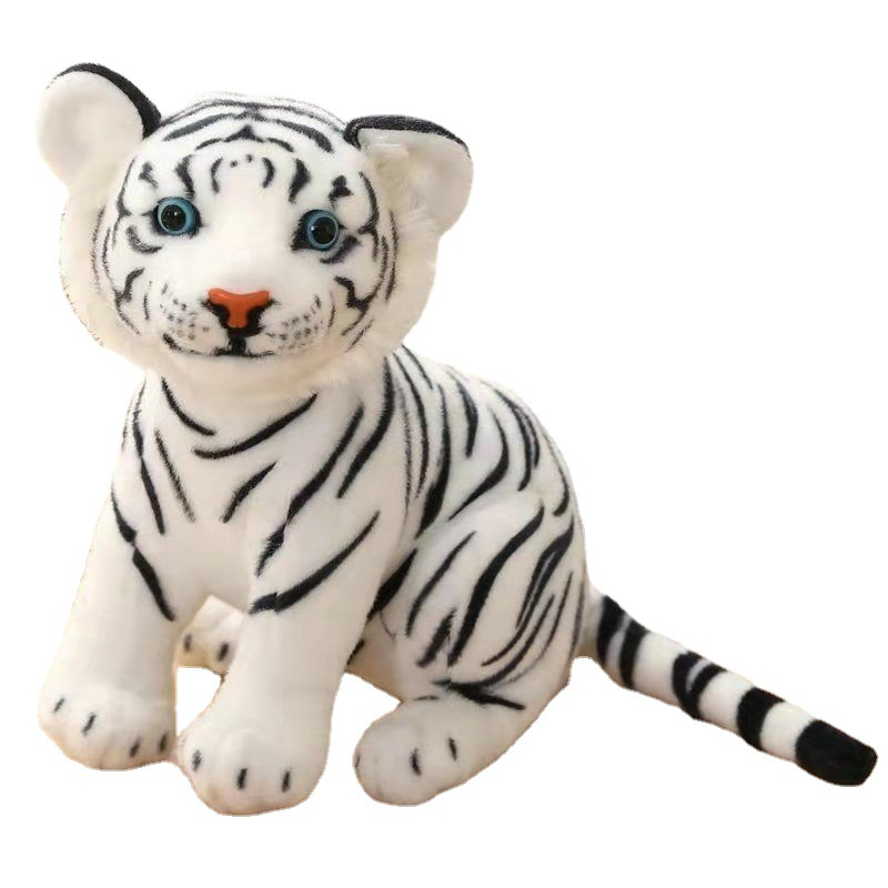 Hot Sale Children Gift Plush Stuffed Simulated White Tiger Toy Doll