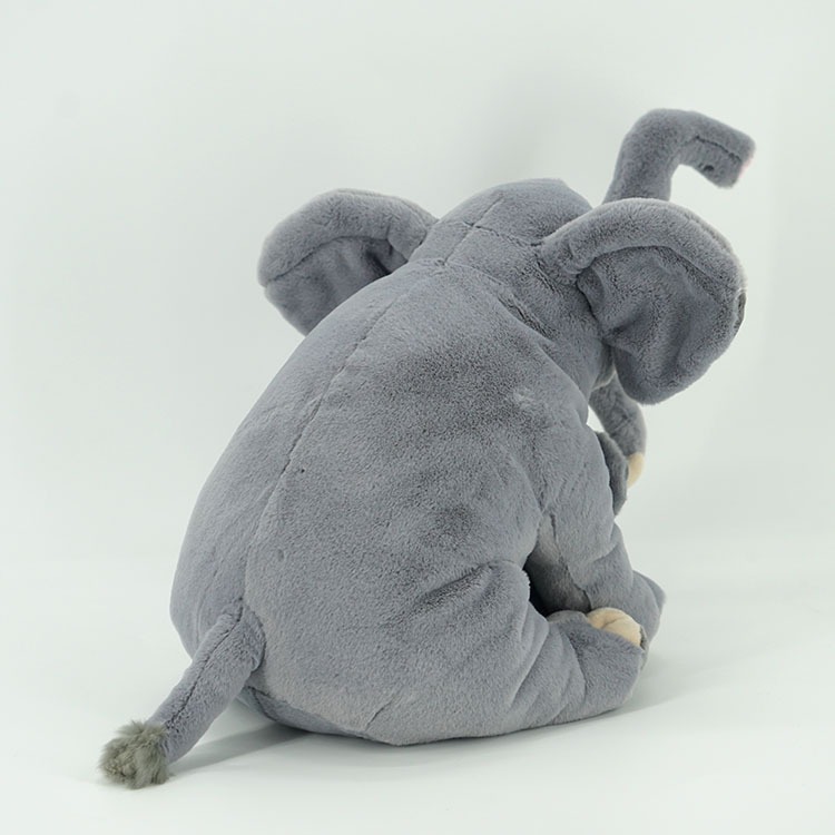 Educational Toy Set Plush Stuffed Animal Mother and Baby Elephant Doll