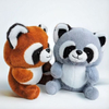 Custom Wholesale Plush Stuffed Cute Raccoon Bear Toy Mascot Gift