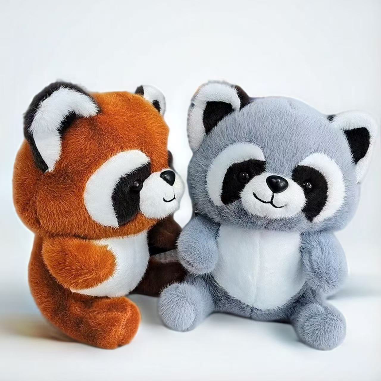 Custom Wholesale Plush Stuffed Cute Raccoon Bear Toy Mascot Gift