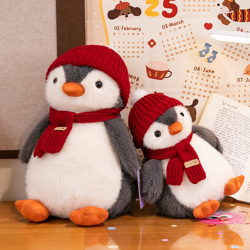 Christmas Plush Stuffed Cute Animal Penguin Toy Doll Holiday Gift