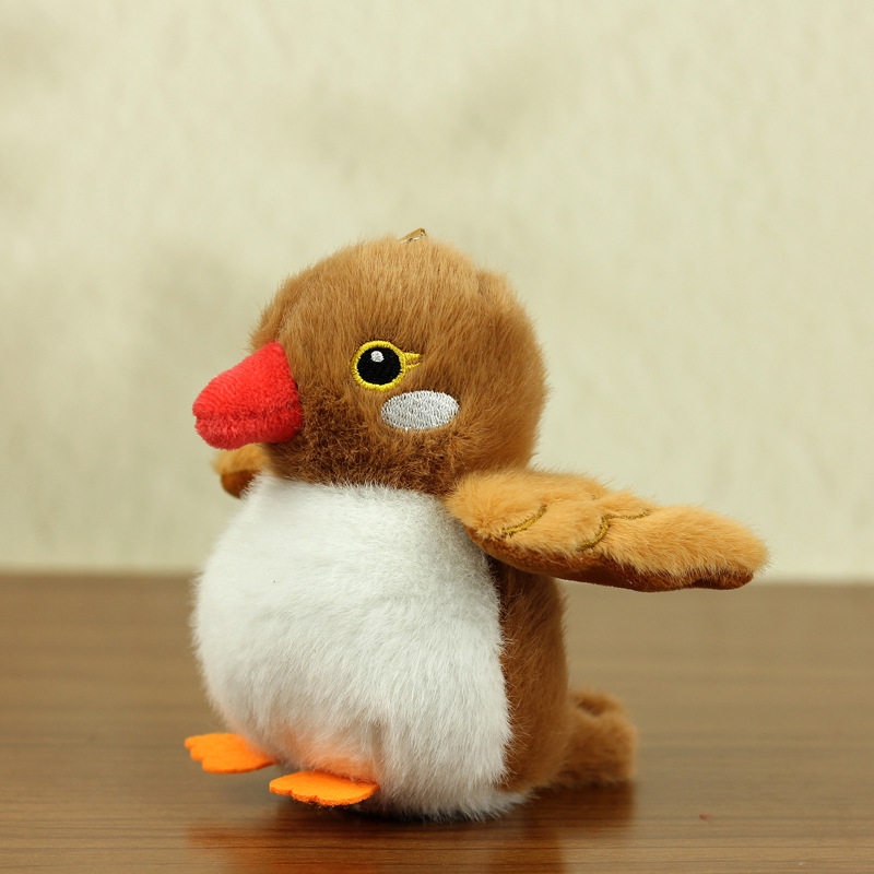 Custom Cute Plush Stuffed Animal Bird Parrot Toy Keychain Widget