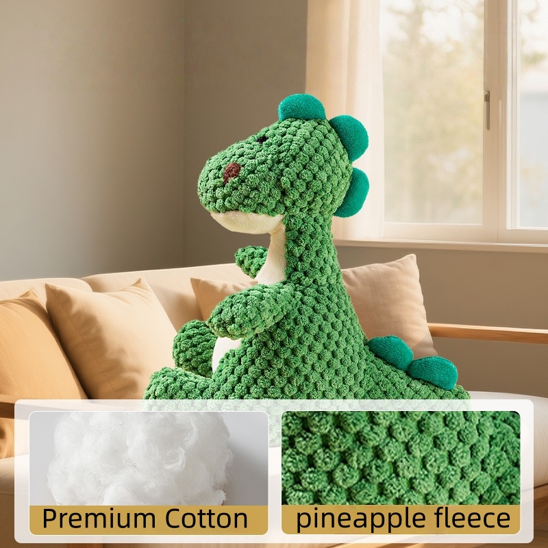 Hot Wholesale Pet Plush Pineapple Fleece Dog Chew Squeaky Interactive Toy