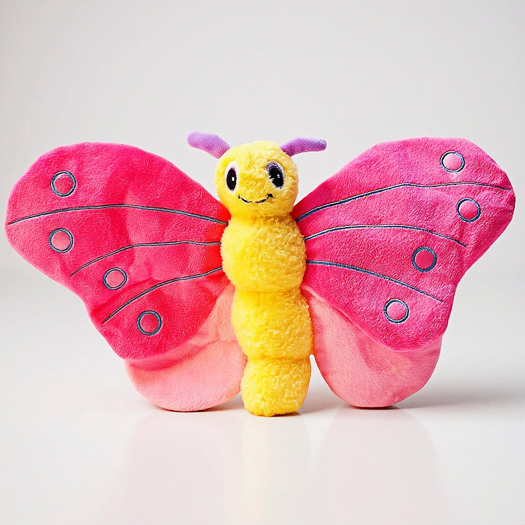 Butterfly Custom Plush Soft Dog Squeaky Wholesale Factory Pet Chewy Toys