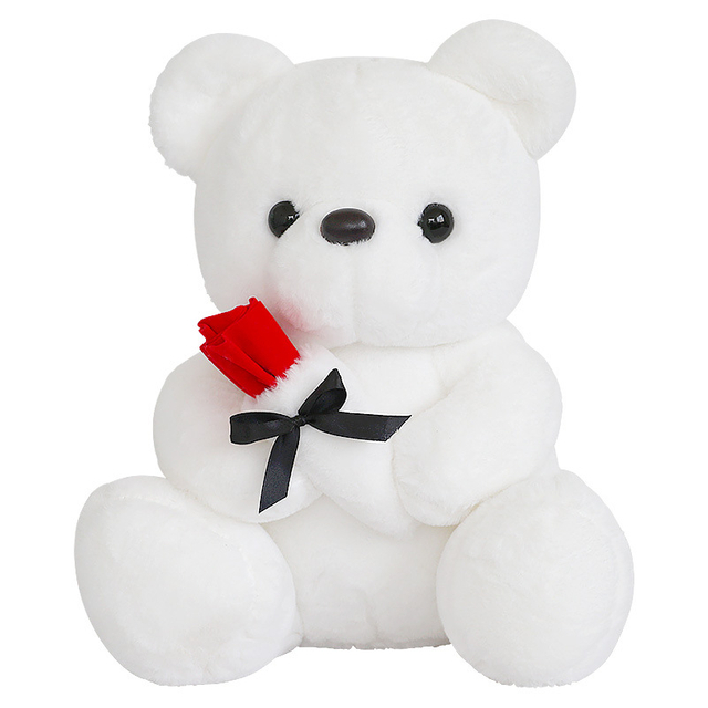 Hoë kwaliteit sagte opgestopte donsige roosblom Teddy Bear Toy Doll
