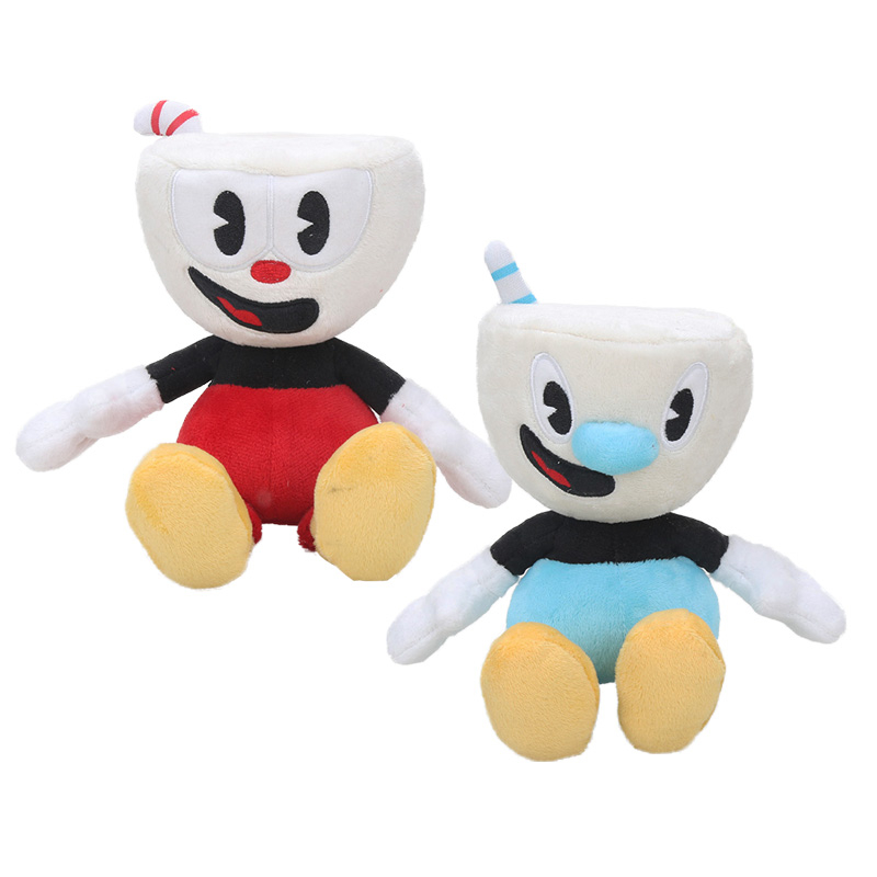 Cup Head Mug Shape Custom Design Plush Doll Soft Stuffed Embroidered Toys