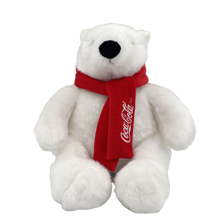Custom Brand Mascot Plush Stuffed Cartoon Polar Bear Toy Doll Gift