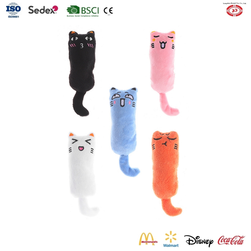 YD-BD005 Pet Interactive Gift Custom Plush Soft Catnip Play Crinkle Toy