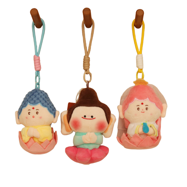 High Quality Plush Mascot Soft Cute Chinese Style Buddha Peace Talisman
