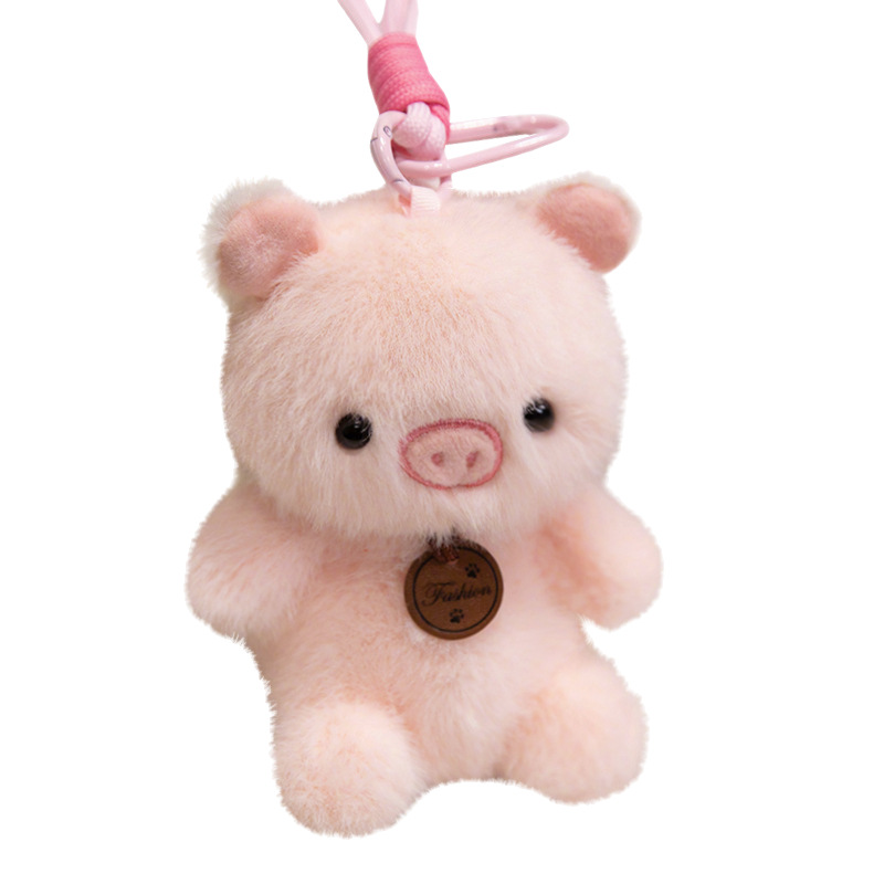 Wholesale Plush Stuffed Fluffy Cute Animal Series Toy Doll Keyring