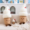 Creative Custom Plush Stuffed Cartoon Ice Cream Toy Keychain Pillow