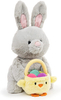 Holiday Party Decoration Plush Stuffed Bunny with Easter Eggs Blankets Toy Set