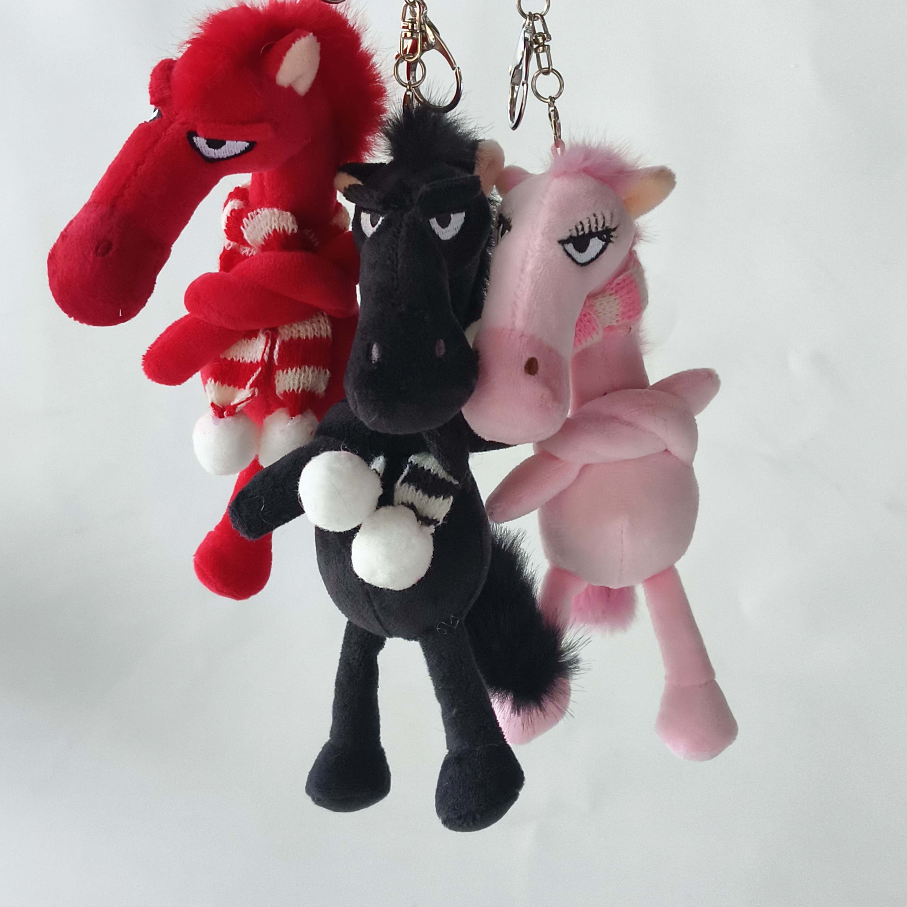 Year 2026 Plush Horse Mascot Soft Stuffed Animal Wholesale Gift Keychain Toys