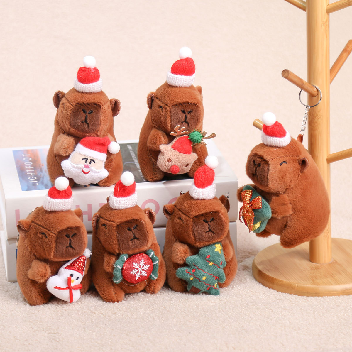 Christmas Plush Capabara Decoration Gift Kids Custom Wholesale Mascot Toys