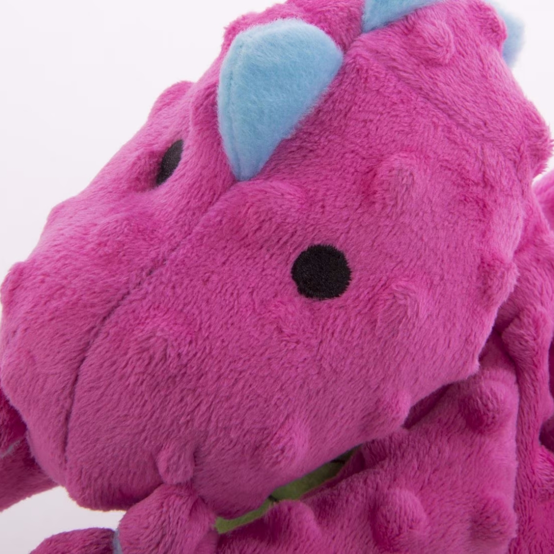 Dinosaur Purple Plush Squeaky Soft Chewy Animal Dog Toys