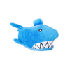 Blue Shark with Embroidered Teeth Plush Kids Hotel Indoor Soft Slippers