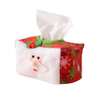 Christmas Decoration Plush Cartoon Santa Claus Table Tissue Box