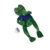 Green Smile Frog Soft Plush Custom Made Gift Toy with A Cup