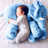 Grey 24inches Elephant Stuffed Animals Plush Toy Cushion Soft CE Custom Wholesale Pillow for Kids